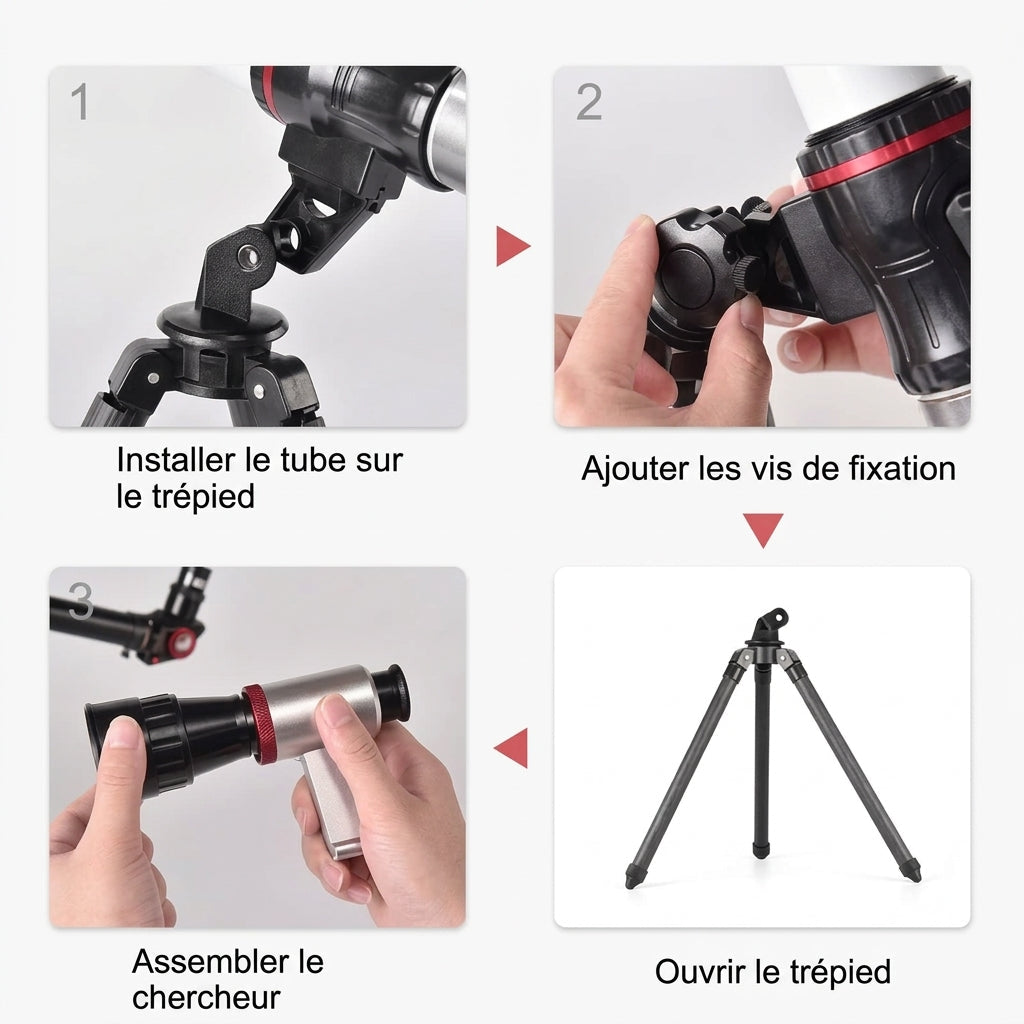Télescope astronomique scientifique à haute puissance d'agrandissement HD Kipora