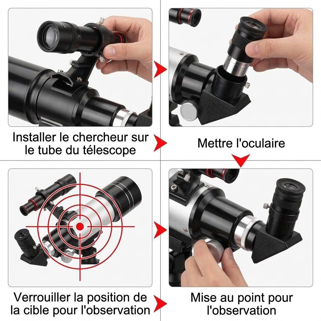 Télescope astronomique scientifique à haute puissance d'agrandissement HD Kipora