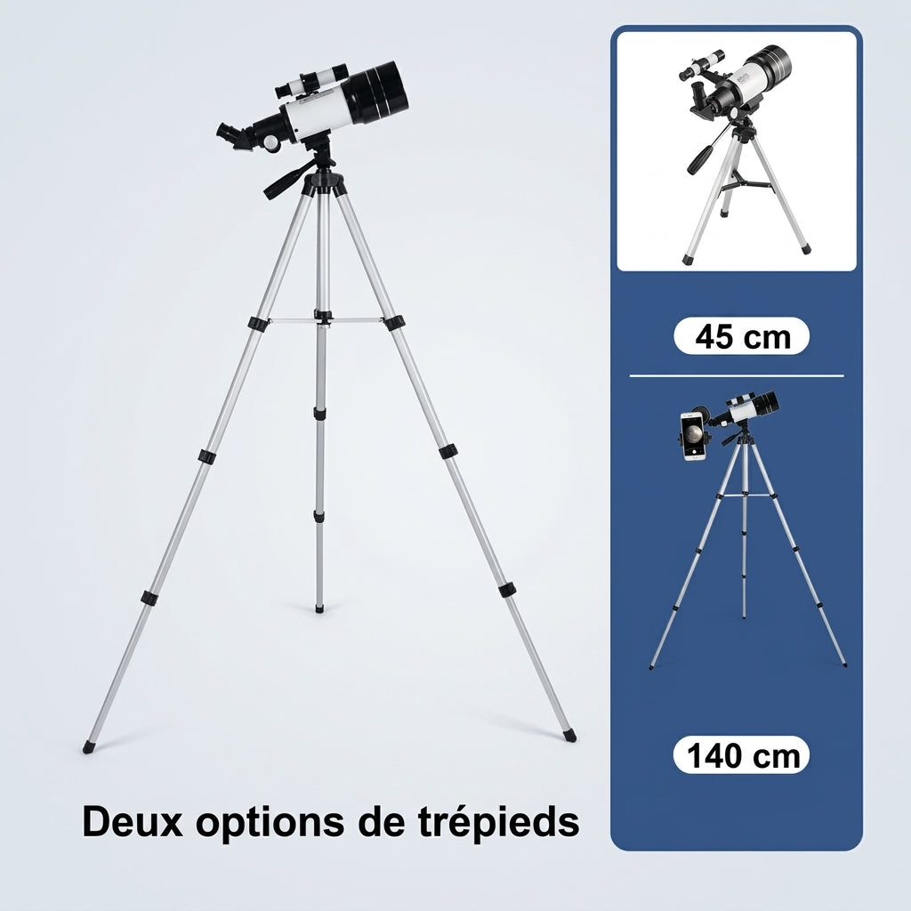 Télescope Professionnel HD 70/300 | Zoom 150x Kipora
