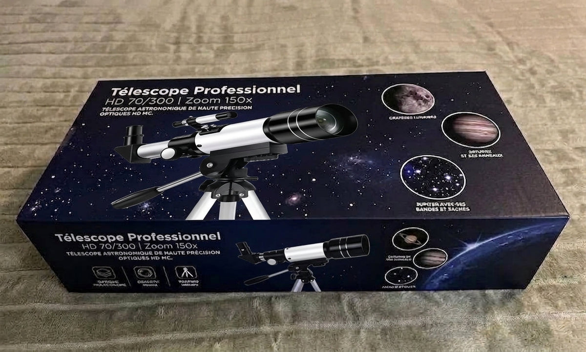Télescope Professionnel HD 70/300 | Zoom 150x Kipora