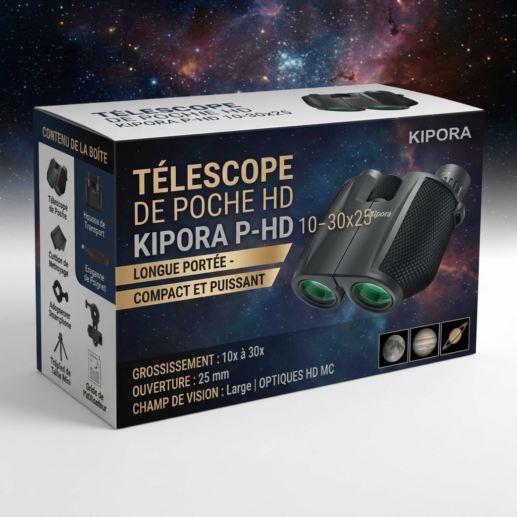 Télescope de Poche HD Longue Portée – Compact et Puissant Kipora